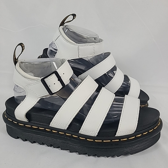 NEW DR. MARTENS Women's Blaire Hydro Strap Sandal White Size 10 NIB - Picture 1 of 9